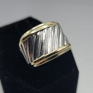 David Yurman Silver and Gold Ring